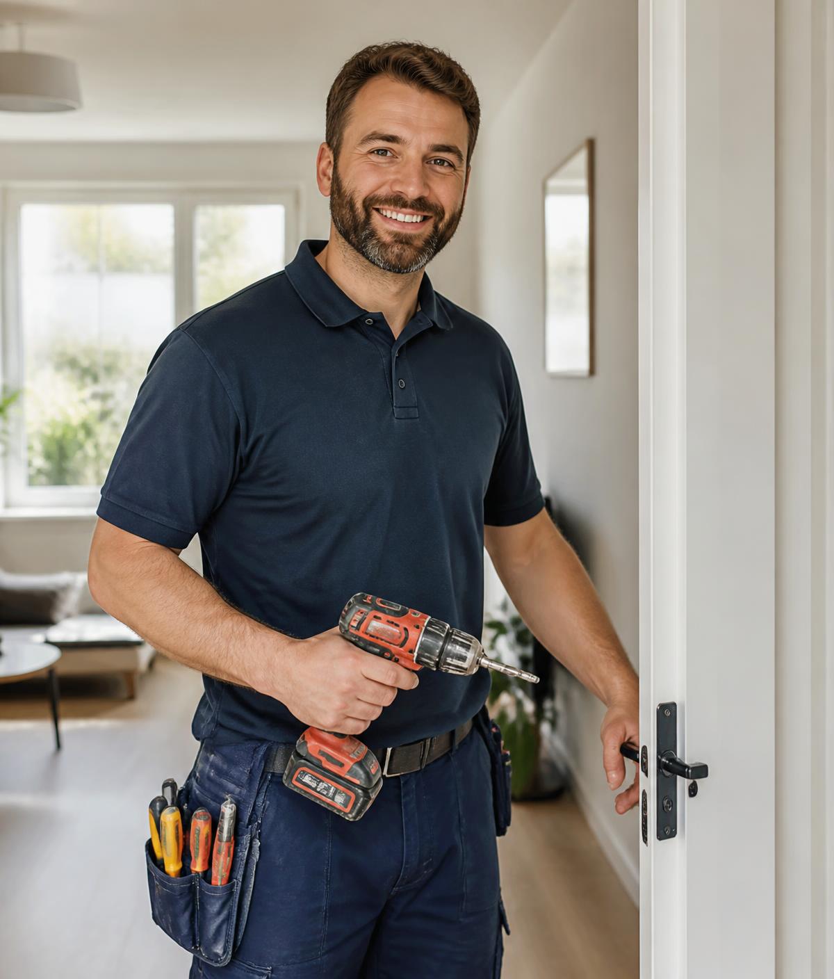 Certified BridgeWork professional arriving at a customer's home with tools